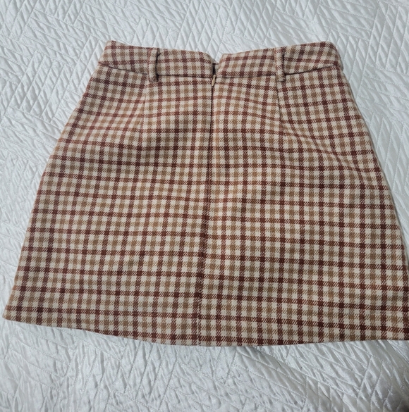 Lulu's Brown & White Gingham Mini Skirt - Picture 5 of 5
